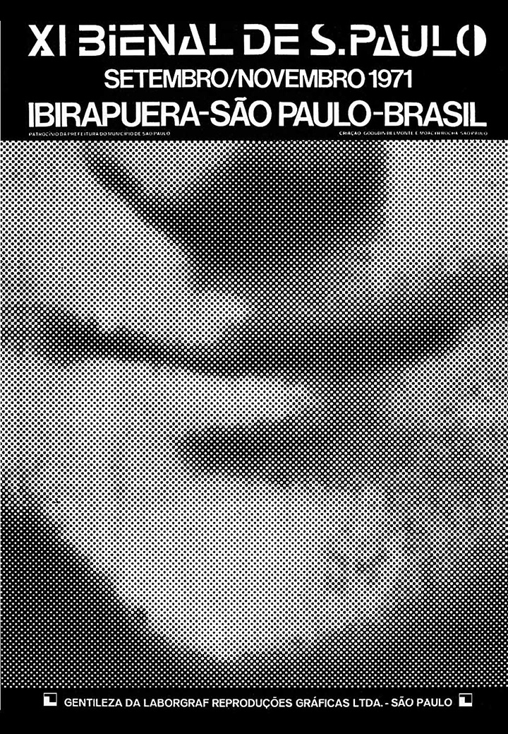 Cartaz da 11ª Bienal, de autoria de Godubin Belmonte e Moacyr Rocha